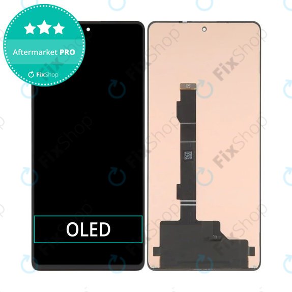 Schermo OLED per Xiaomi Redmi Note 13 Pro+ 23090RA98C, Vetro touch senza cornice