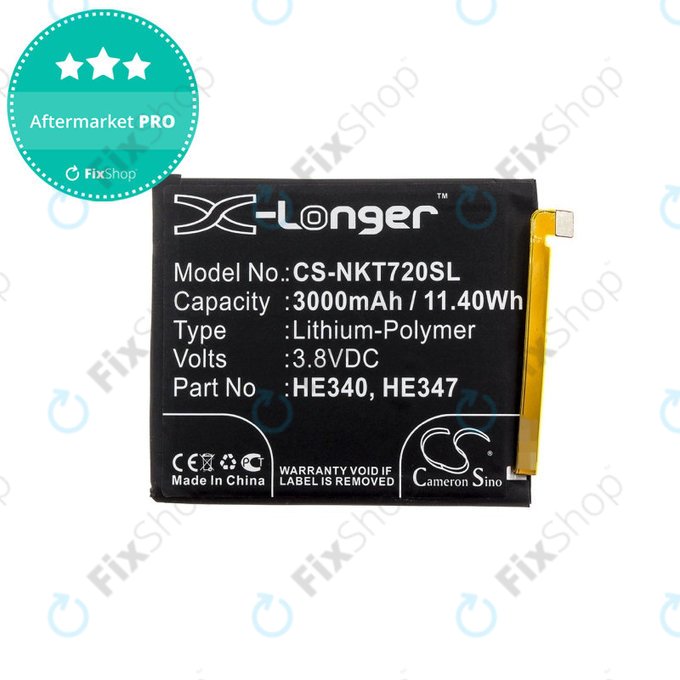 Batteria per Nokia 7.1, 3000mAh, Li-Pol, 3.8 V, HE340, HQ