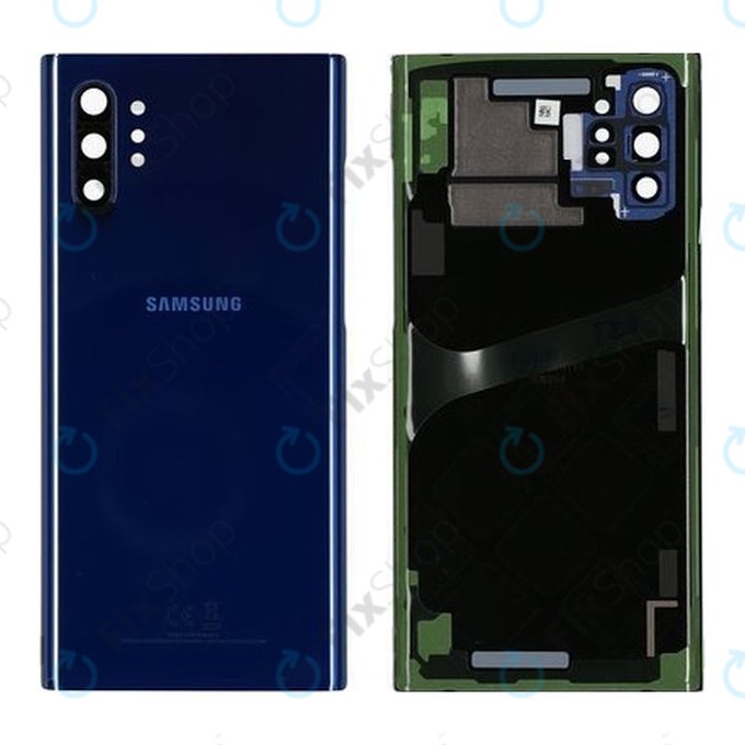Cover batteria per Samsung Note 10 Plus N975F, Aura Blue, GH82-20588D, Genuine Service Pack