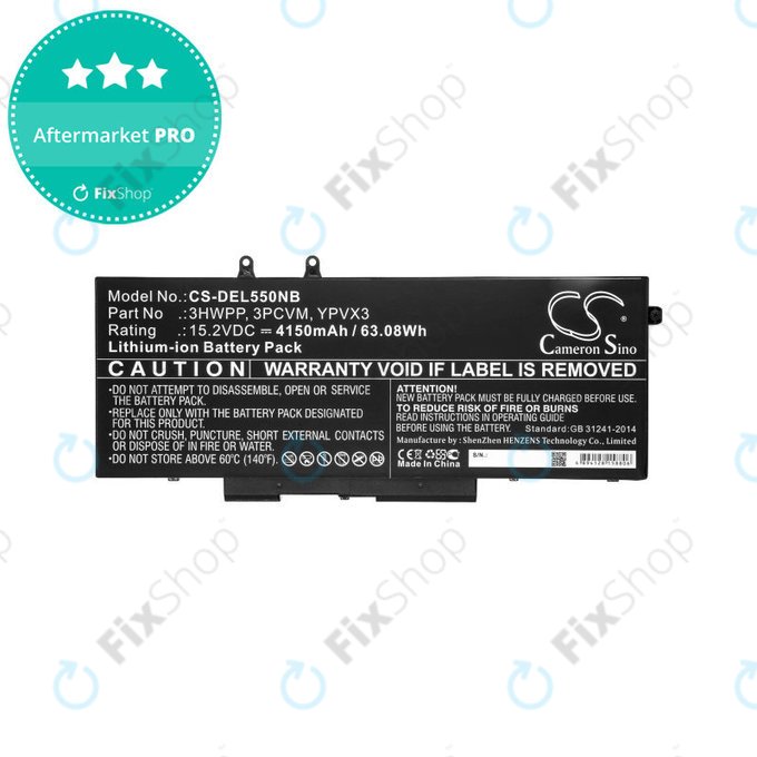 Batteria per Dell Latitude 5501, Latitude 5401, Latitude 14 5410, Latitude 15 5511, 3HWPP, Li-Ion, 4150mAh, 15.2V, HQ
