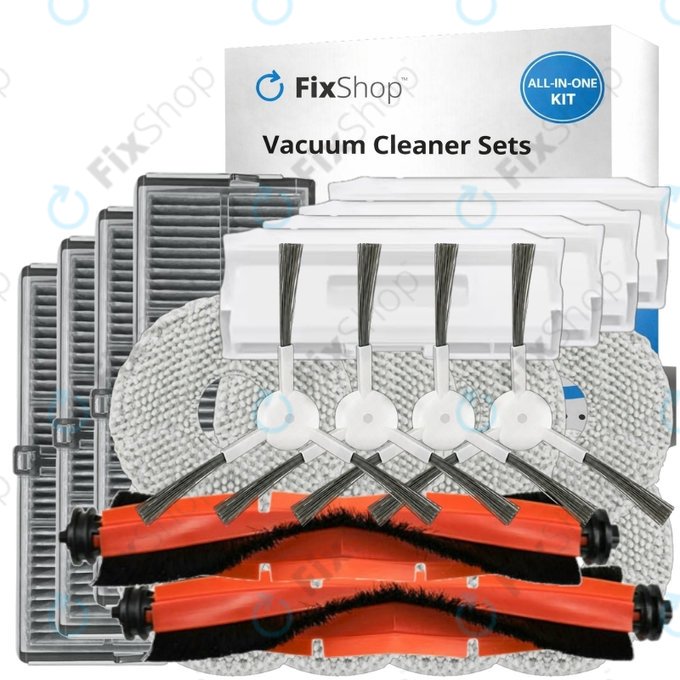 Set di ricambi per Xiaomi Robot Vacuum H40 - Complete set XL (2x spazzola principale, 4x filtro, 4x spazzola laterale, 8x panno mop, 4x sacchetto polvere)