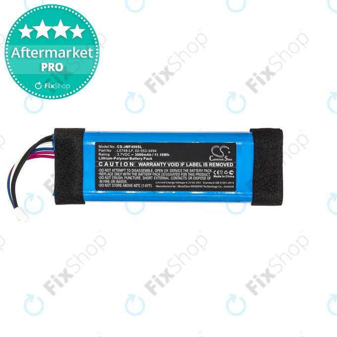 Batteria per JBL Flip Essential, Flip 3 Stealth Edition, L0748-LF, 02-553-3494, GSP872693, 3000mAh, HQ