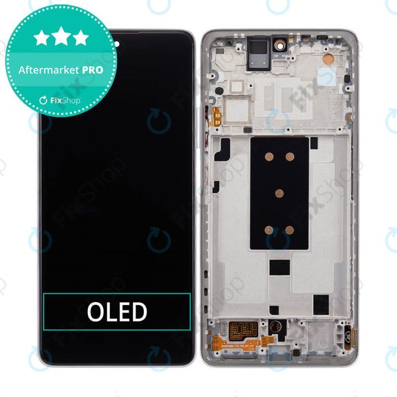 Schermo OLED per Xiaomi 11T, 11T Pro, Moonlight White, Vetro touch con cornice
