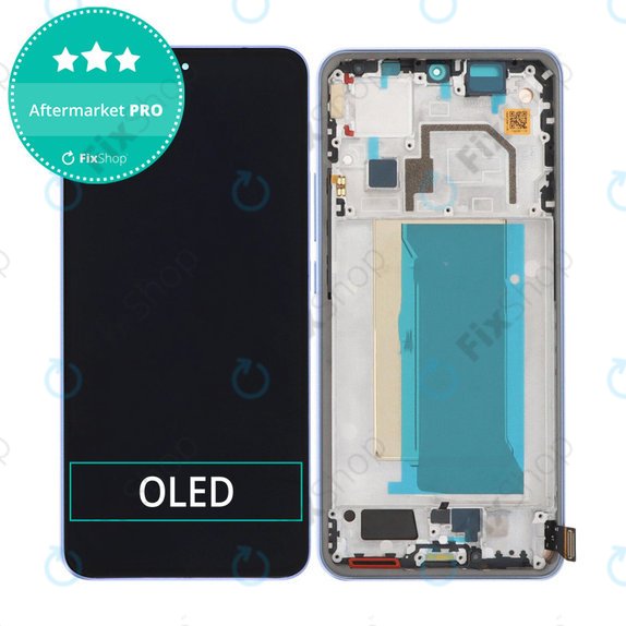 Schermo OLED per Xiaomi 13T, 13T Pro, Alpine Blue, Vetro touch con cornice