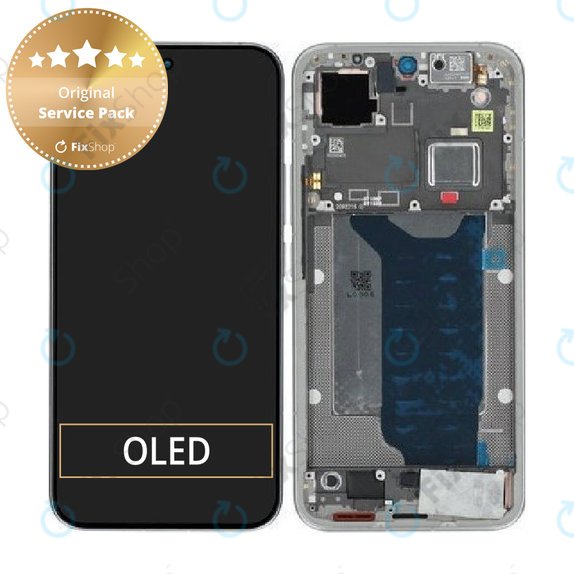 Schermo per Xiaomi 15T Pro 5G, Gray, Vetro touch con cornice, 5600050O12U00, Genuine Service Pack