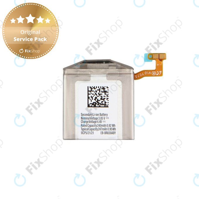 Batteria per Samsung Galaxy Watch 3 41mm R850, R855, Active2 40mm R830, R835, EB-BR830ABY, GH43-04968A, Genuine Service Pack