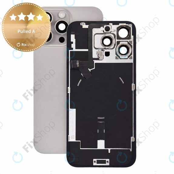 Vetro scocca posteriore per iPhone 16 Pro Max, Natural Titanium, Pulled A