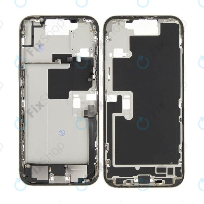Telaio centrale con pulsanti di accensione e volume per iPhone 16 Pro Max, Titanio naturale