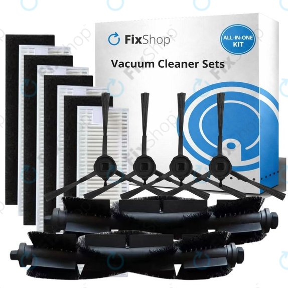Set di ricambio per Rowenta X-Plorer S75s (2x Spazzole principali, 4x Filtri, 4x Spazzole laterali)