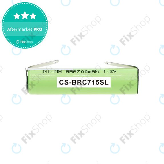 Batteria per Philips Norelco QC5055, Braun FreeControl 1715, 4HGAE-LFU, Ni-MH, 700mAh, 1.2V, HQ
