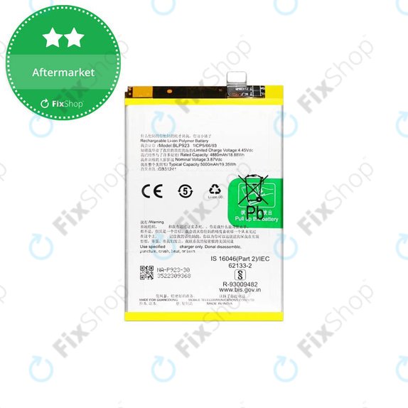 Batteria per Oppo A78, BLP923, 5000mAh
