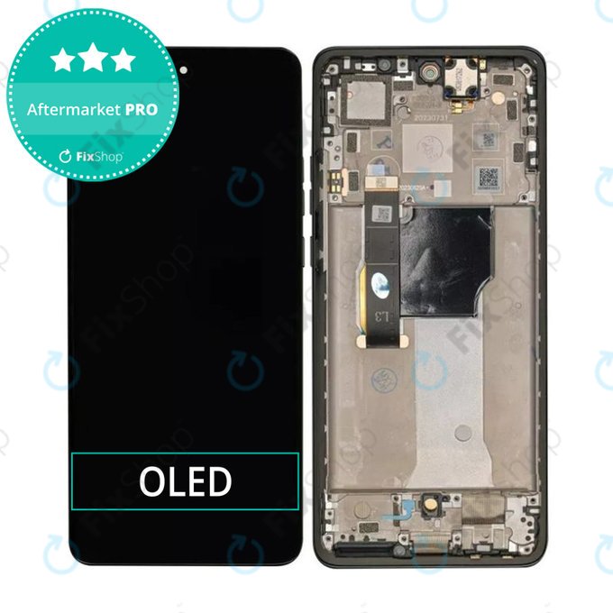Schermo OLED per Motorola Edge 40 Neo XT2307, Black, Vetro touch con cornice