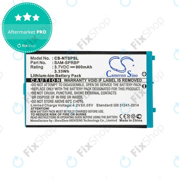 Batteria per Nintendo Advance SP, AGS SAM-SPRBP, Li-Ion, 900mAh, 3.7V, HQ