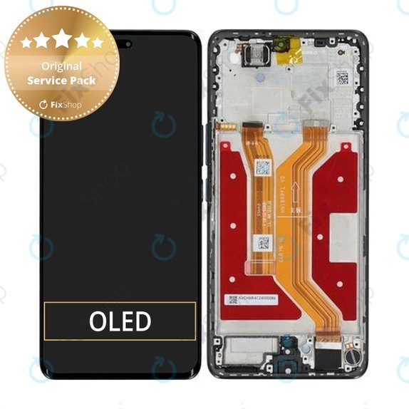 Schermo per Honor Magic7 Lite, Titanium Black, Vetro touch con cornice, 0235AmmM, Genuine Service Pack