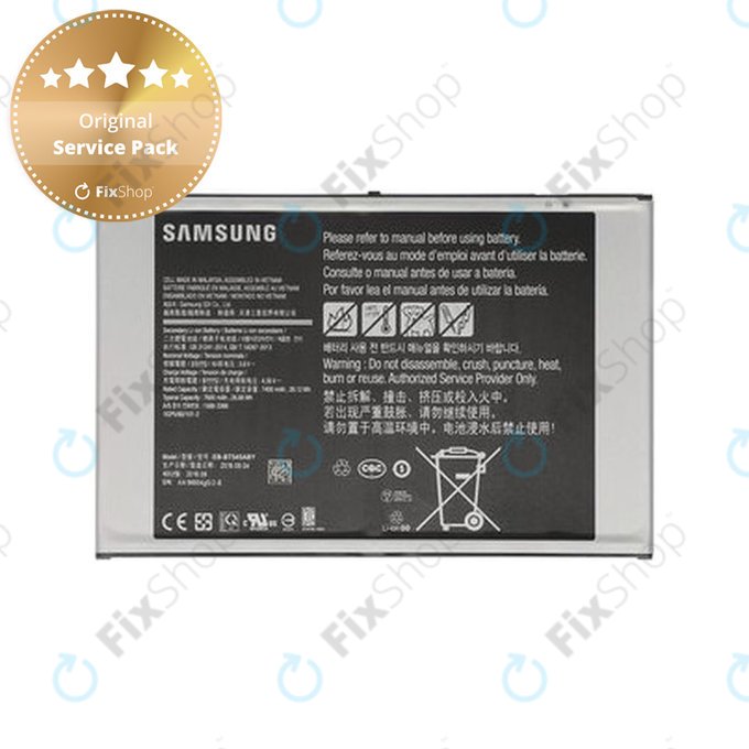Batteria per Samsung Galaxy Tab Active 4 Pro 5G T630, T636, EB-BT545ABY, GH43-04969B, GH43-04978B, 7600mAh, Genuine Service Pack