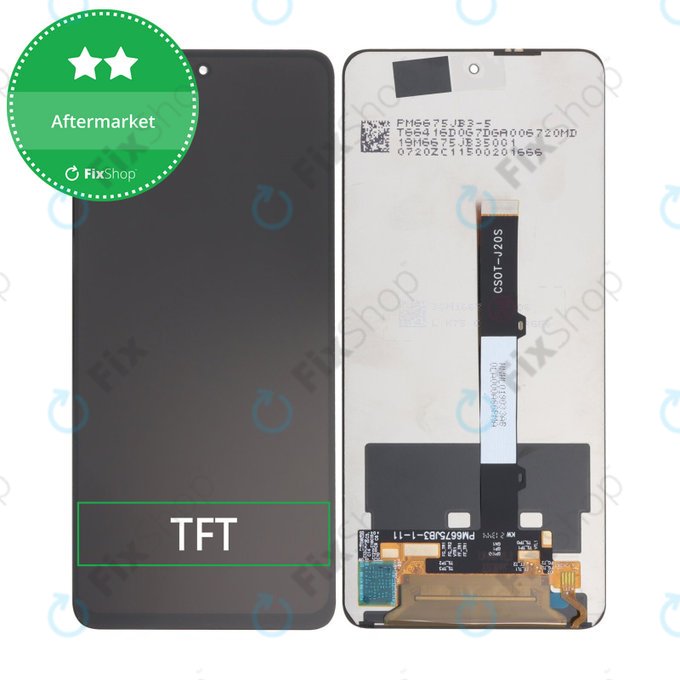 Schermo LCD per Xiaomi Redmi Note 9 Pro 5G M2007J17C, Vetro touch senza cornice