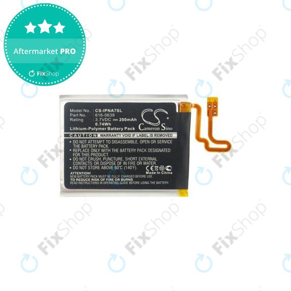 Batteria per iPod Nano (7th Gen), 200mAh, 616-0639, HQ