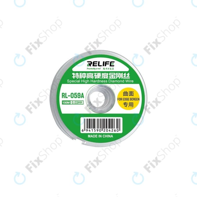 Filo per separazione display LCD curvi 0,03 mm x 100 m, Relife RL-059A