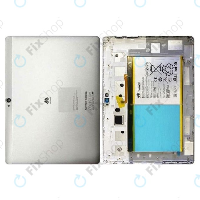 Cover batteria + batteria per Huawei MediaPad M2 10.0, Moonlight Silver, 02351PGS, 02351FMT, 02350NXP, 02351CWE