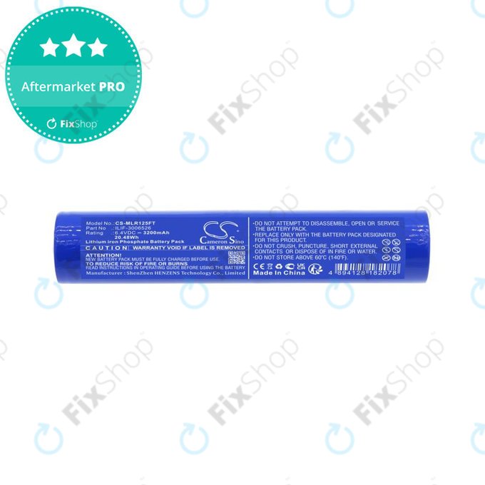 Batteria per Maglite ML125, ML150LR, ML150LRX, LiFePO4, ILIF-3006526, 3200mAh, 6.4V, HQ