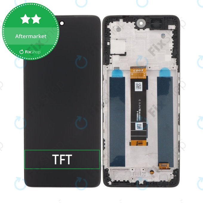 Schermo per TCL 50 Pro NxtPaper, Matte Black, Vetro touch con cornice