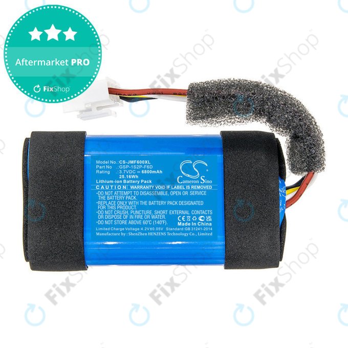 Batteria per JBL Flip 6, GSP-1S2P-F6D, Li-Ion, 6800mAh, 3.7V, HQ