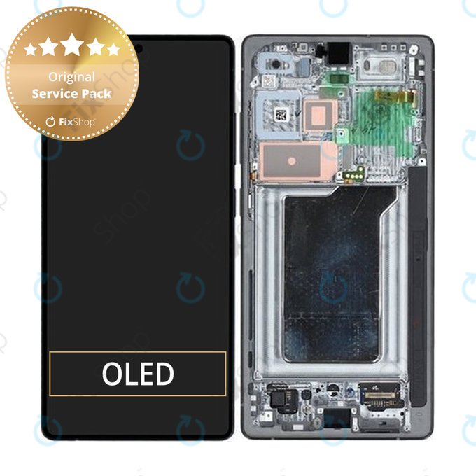 Schermo per Samsung S25 Ultra, Titanium Black, Vetro touch con cornice, GH82-36387D, Genuine Service Pack
