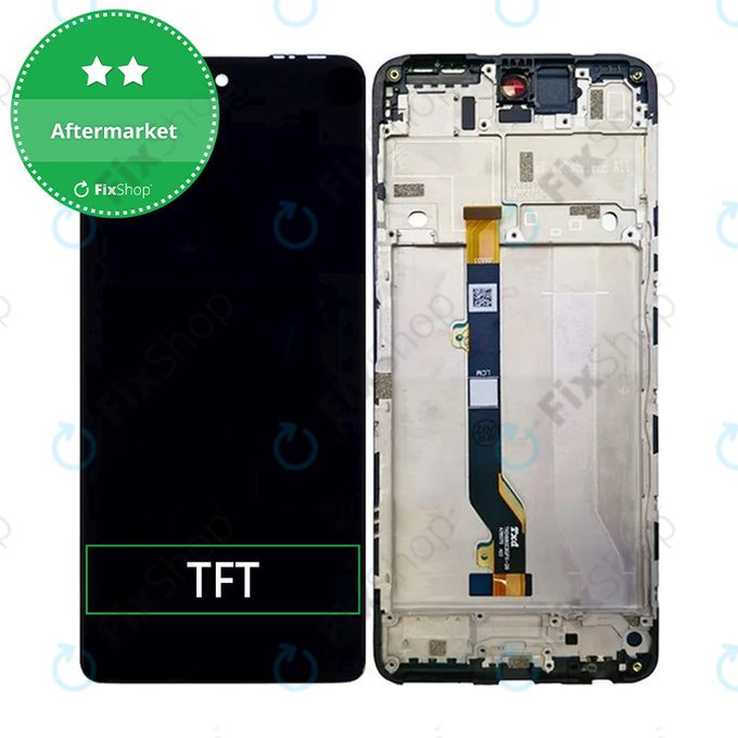 Schermo per Infinix Hot 30 X6831, Racing Black, Vetro touch con cornice