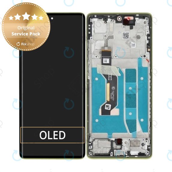 Schermo per Motorola Moto G85 5G, Olive Green, Vetro touch con cornice, 5D68C24855, Genuine Service Pack