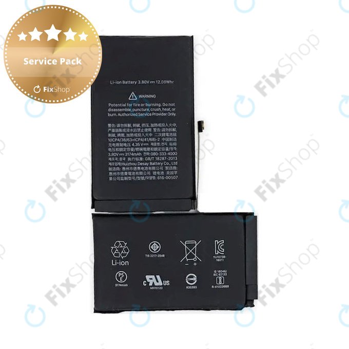 Batteria per iPhone XS Max, 3174mAh, Service Pack