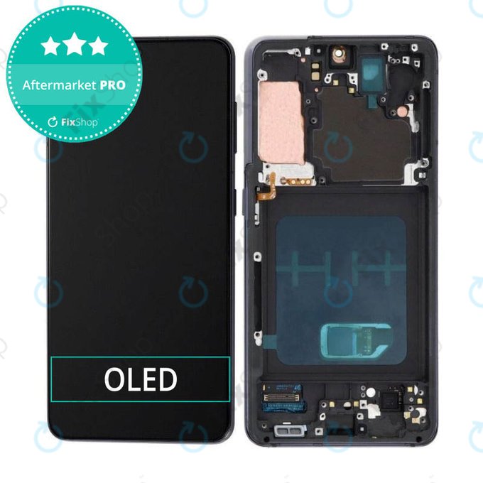 Schermo OLED per Samsung S21 G991B, Phantom Gray, Vetro touch con cornice