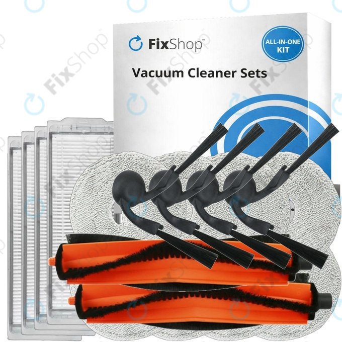 Set di ricambi per Xiaomi Robot Vacuum S40 Pro (2x spazzola principale, 4x filtro, 4x spazzola laterale, 8x panno mop)