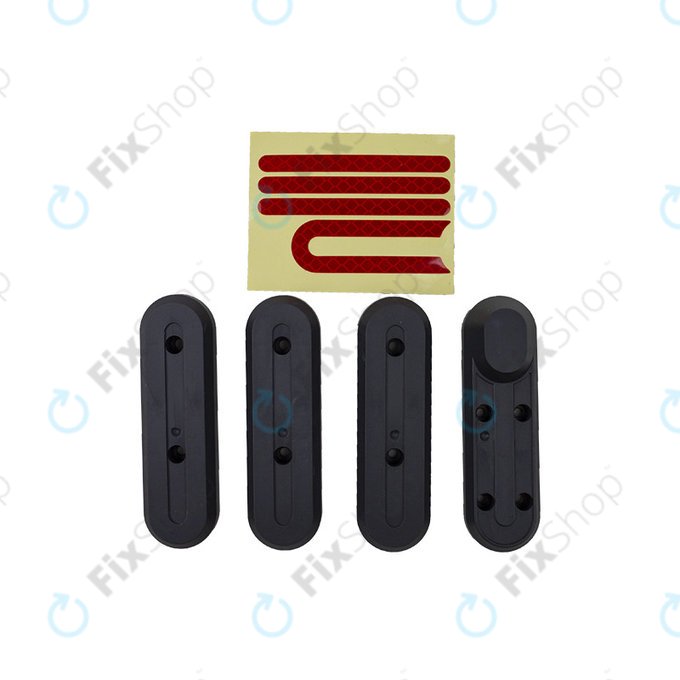 Set cover frame ruota 4pcs e adesivo riflettente per Xiaomi Mi Electric Scooter 2 M365, Pro, Red