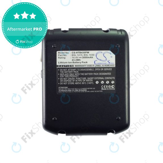Batteria per Hitachi C 14dsl, Dv 14dbl, Wh 14dbl, BSL 1415, BSL 1430, Li-Ion, 3000mAh, 14.4V, HQ