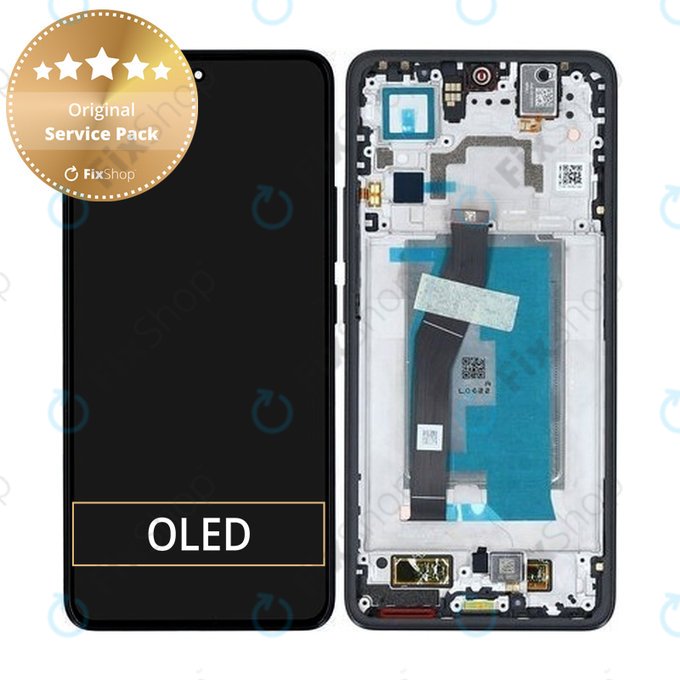 Schermo per Xiaomi 14T, Titan Black, Vetro touch con cornice, 5600030N12A00, Genuine Service Pack