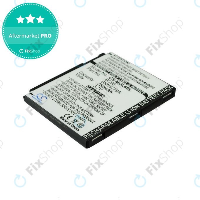 Batteria per Motorola Aura, SLVR L2, L7, L9, BC50, Li-Ion, 3.7V, 750mAh, HQ