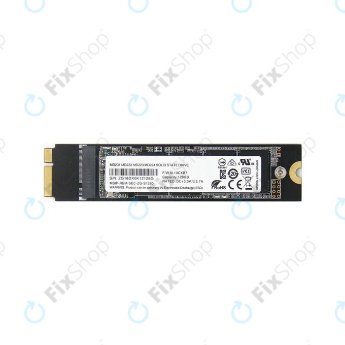 SSD 128GB per MacBook Air 11" A1465 (Mid 2012), 13" A1466 (Mid 2012)