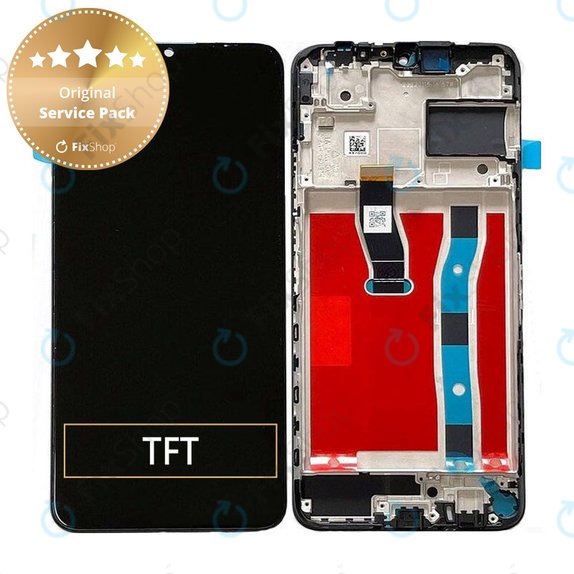 Schermo per Huawei Nova Y70 Mega-L29E, Vetro touch con cornice, Midnight Black, 02354WHN, Genuine Service Pack