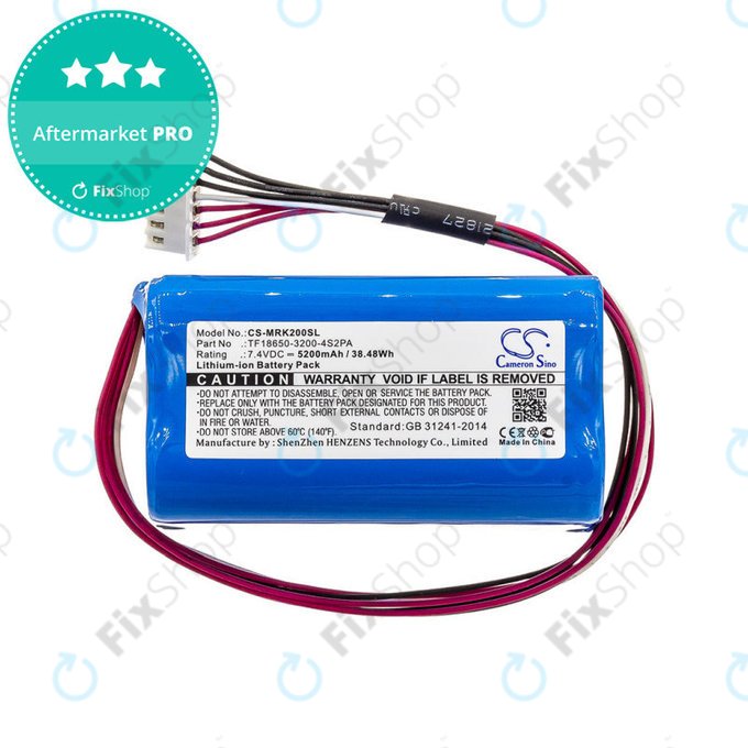 Batteria per Marshall Kilburn II, TF18650-3200-4S2PA, Li-Ion, 5200mAh, 7.4V, HQ