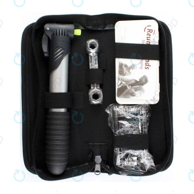 Kit di strumenti multifunzionale con pompa ad aria, kit pneumatici, chiave, leve e cacciavite 16in1
