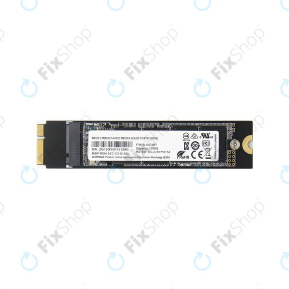 SSD 256GB per MacBook Air 11" A1465 (Mid 2012), 13" A1466 (Mid 2012)