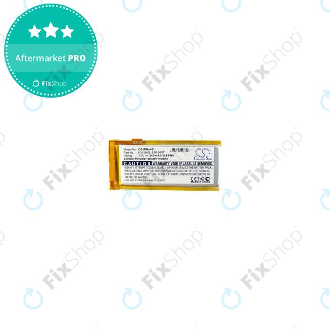 Batteria per iPod Nano (4th Gen), 240mAh, 616-0405, HQ