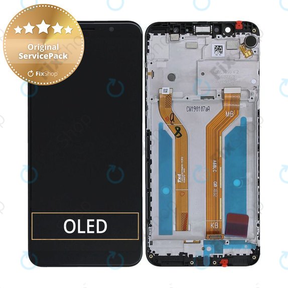 Schermo per Asus Zenfone Max Pro ZB602KL, Deepsea Black, Vetro touch con cornice, 90AX00T1-R20010, Genuine Service Pack