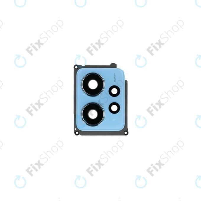 Lente fotocamera posteriore con frame per Xiaomi Redmi Note 12 23021RAAEG, 23021RAA2Y, Ice Blue , 56000400M700, Genuine Service Pack
