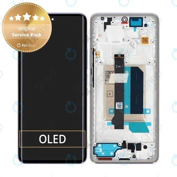 Schermo per Xiaomi Redmi Note 14 Pro+ 5G, Lavender Purple, Vetro touch con cornice, 5600180O16U00, Genuine Service Pack