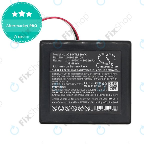 Batteria per Hobot Legee 668, Legee 669 HB668P108, Li-Ion, 2600mAh, 14.8V, HQ