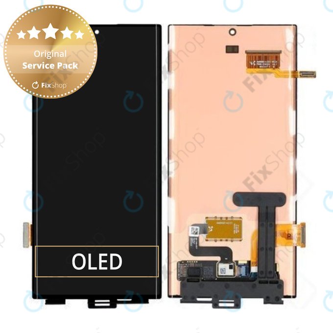 Schermo per Samsung S22 Ultra S908B, Vetro touch senza cornice, GH96-14788A, Genuine Service Pack