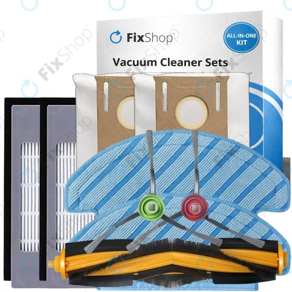 Set di ricambio per Yeedi Vac 2 Pro (1x spazzola principale, 2x filtro, 2x spazzola laterale, 2x panno lavapavimenti, 2x sacchetto raccoglipolvere)