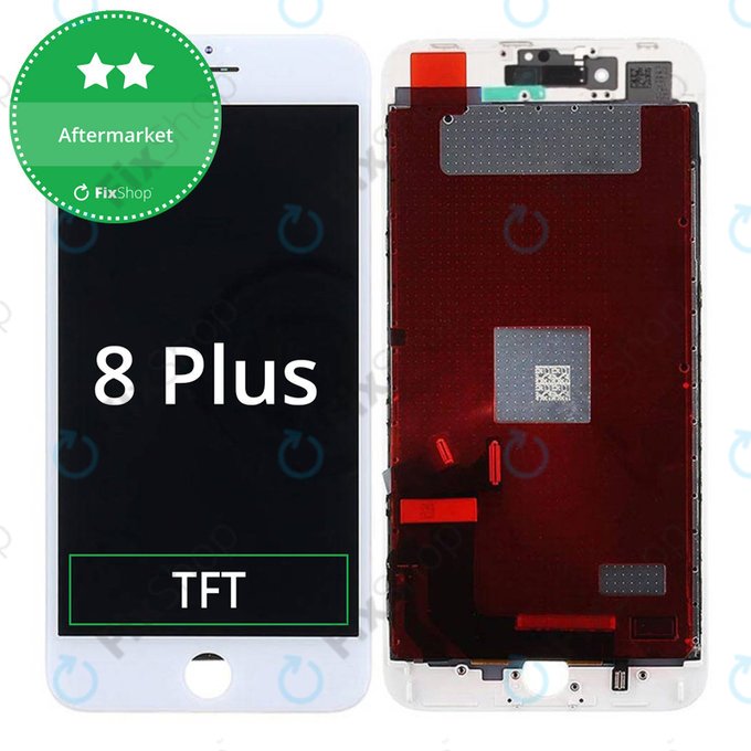 Schermo per iPhone 8 Plus, White, Vetro touch con cornice