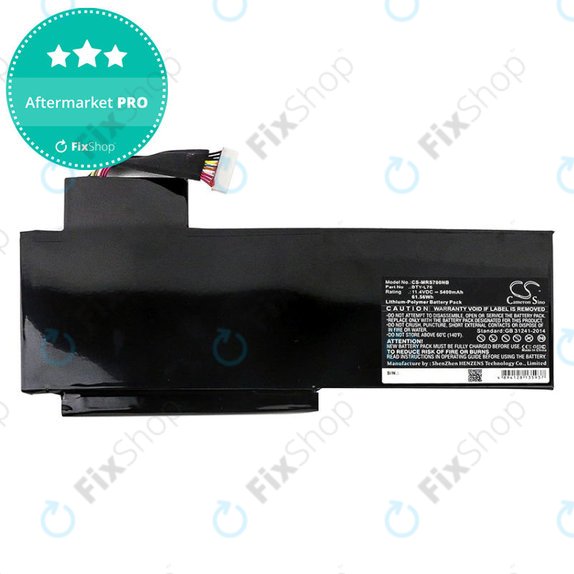 Batteria per MSI GS70, GS72, WS72, BTY-L76, Li-Pol, 5400mAh, 11.4V, HQ
